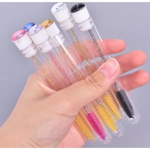 Reusable Eyebrow Brush Tube Disposable Eyelash Brush Eyebrow Dust-Proof Tube