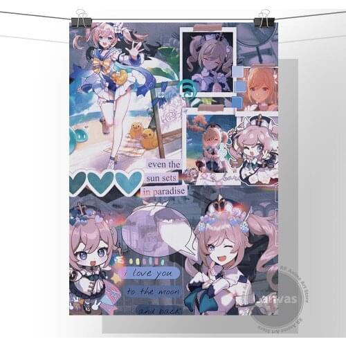 Anime Barbara Genshin Impact Poster Pictures Home Manga Decoration Paintings Canvas HD Prints Wall Art Modular Living Room