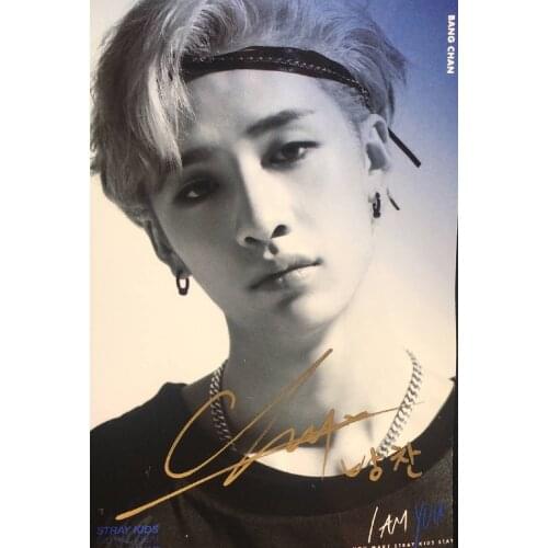 Hand signed Stray Kids Bang Chan autographed photo I AM YOU K-POP 5*7 collection 102018BB