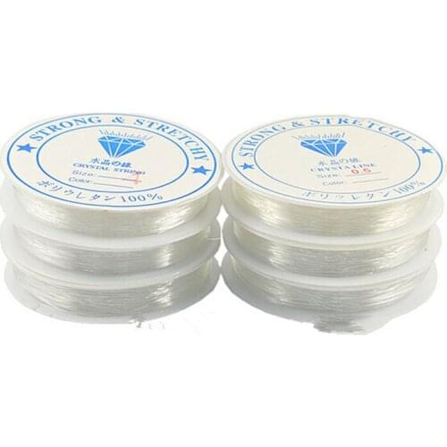 Transparent White Crystal Elastic Fish Thread Hand Beaded Material DIY Jewelry Accessories