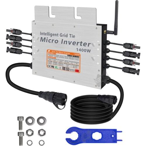 Mars Rock 1400W 18V - 50V DC to AC 80V - 160V or 180V - 280V MPPT Wifi PV Solar Panel Micro Solar On Grid Inverter