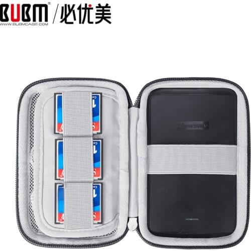 BUBM bag for 2.5 inch hard disk power bank digital receiving accessories EVA cable organizer portable bag for USB Flash Drive