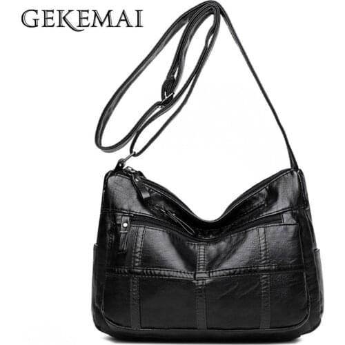 Panelled Designer Women Messenger Bags High Quality PU Leather Ladies Shoulder Bag 2021 New Womens Travel Bag Bolsos De Mujer
