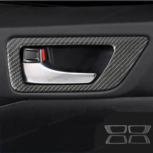 Lsrtw2017 car door inside handle bowl frame trims for toyota highlander 2013 2014 2015 2016 2017 2018 2019 accessories