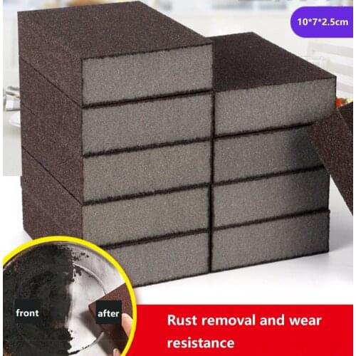 Magic Sponge Eraser Rust Remover Brush Dish Pot Cleaning Brush Sponge Emery Descaling Clean Rub Pot Kitchen Tools Gadgets