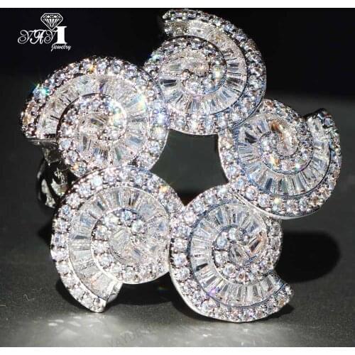 YaYI Jewelry Princess Cut 14 CT Green Zircon Silver Color Engagement Rings wedding Heart Rings Girls Party ring Gifts 966