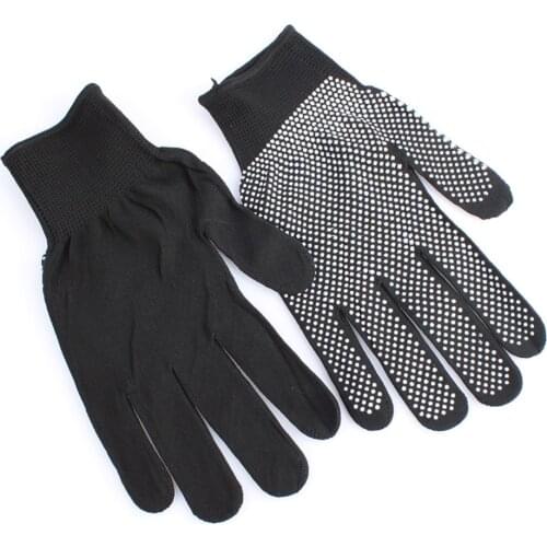 1Pair Protective Glove Hairdressing Heat Resistant Finger Glove For Hair Straightener Perm Curling Flat Iron Black Grey