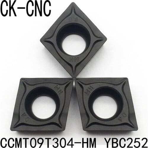 10pcs CCMT09T304-HM YBC251 YBC252 CUTTING TOOL CCMT CEMENTED CARBIDE INSERT TURNING TOOL PARTS CCMT09T304 for steel blade Insert