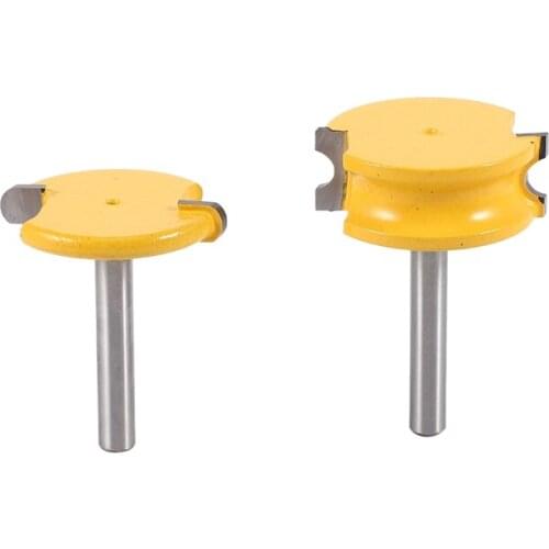 2 Pcs 8Mm Shank Canoe Flute And Bead Router Bit Set Woodworking Cemented Carbide Wood Tenon Milling Cutter Bits Tools