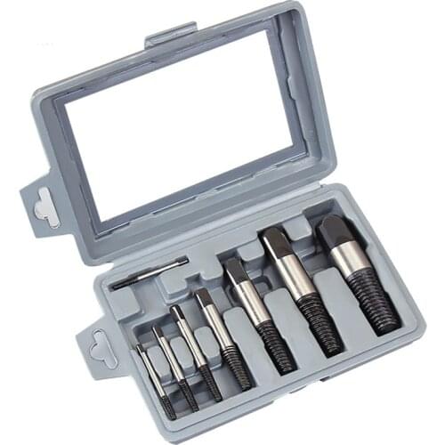 8pcs Damaged Broken Screws Extractor Drill Bits Double Screw Extractor Broken Bolt Water Pipe Remover Set