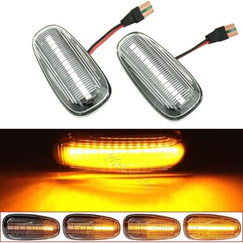 2PCS Car LED Dynamic Blinker Turn Signal Light Side Marker Lamp For Opel Zafira A 1999-2005 Astra G 1998-2009