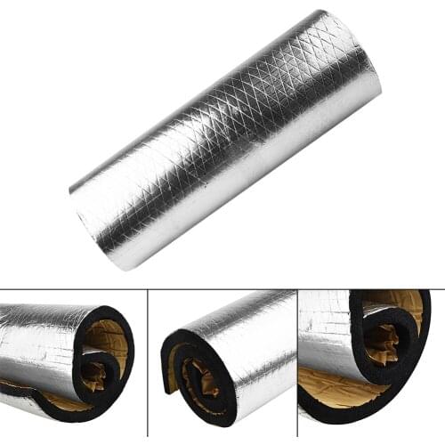 Car Sound Mat Soundproof Foam Deadener Heat Noise Insulation 100*50cm Engine Firewall Fire Resistant Silver Insulation Foam