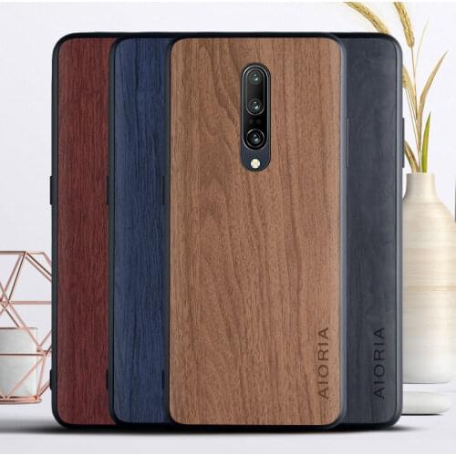 WoodLike case for Oneplus 7 pro soft TPU silicone material & wood PU leather skin covers coque fundas for Oneplus 7 pro