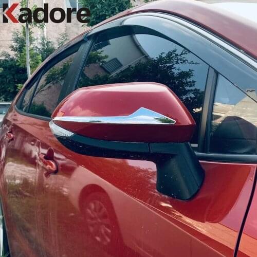 For toyota yaris G Design Hatchback 2020 2021 Chrome Side Door Rearview Rear View Mirror Strip Cover Trim Car Accessories