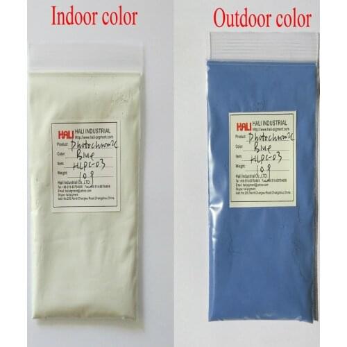 Photochromic pigment,sunlight active pigment,solor sensitive pigment powder,item:HLPC-03,color:blue,1lot=10gram,free shipping