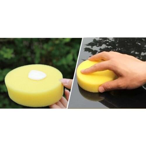 HOT 12pcs/Set Car Window Cleaning Anti-Scratch Car Circle Clean Wax/Polish Yellow Foam Soft Sponges Pad Durable to use Tools