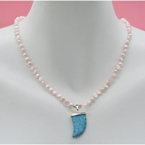 Exquisite. Beautiful 3-4MM natural baroque pearl necklace. More color options. Cute classic gift 17"