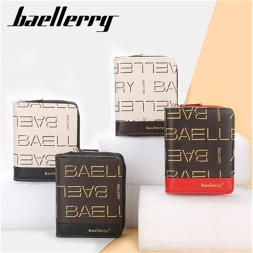Baellerry Spot Short Wallet Female European And American Style Letter Wallet Card Bag Lady Change Travel Mobile Phone Bag