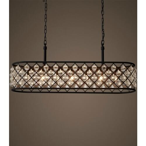 Led e14 Retro Iron Crystal LED Lamp LED Light Pendant Lights Pendant Lamp led Pendant Light For Dinning Room Bedroom Foyer