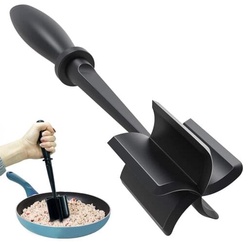 Multifunctional Heat Resistant Meat Masher Nylon Hamburger Chopper Ground Meat Chopper Utensil Non Stick Cookware