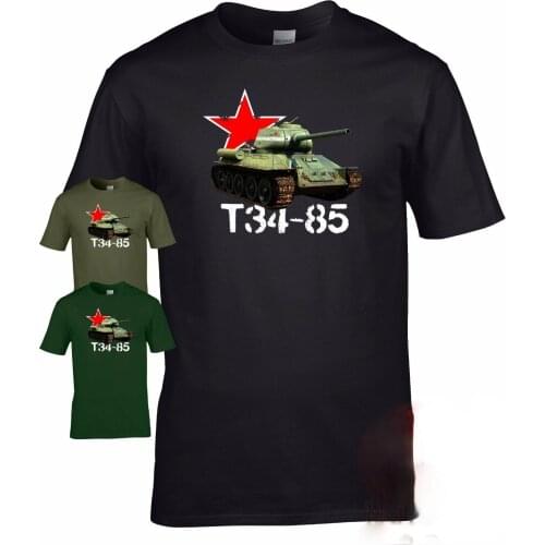 Russian T34-85 tank Men T-shirt WW2 military armour World of war Tanks