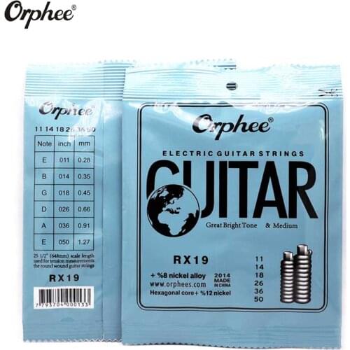 6pcs/Set RX19 Guitar Strings Set Medium Tension Electric Guitar Strings For Musical Accessories Effector Sound Mixer