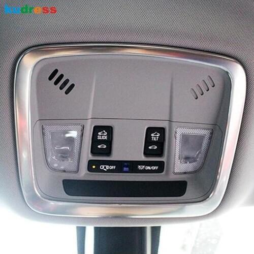 Stainless Steel Reading Light Trim Cover For Chevrolet Malibu 2016 2017 2018 Front Reading Lamp Frame Sticker Car Accessories
