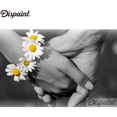 Dispaint Full Square/Round Drill 5D DIY Diamond Painting "Hand Flowers" 3D Embroidery Cross Stitch Home Decor Gift A12836