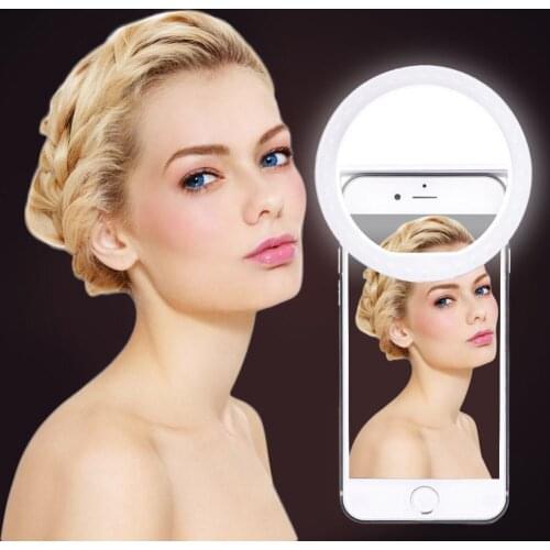 New Arrive USB Charge Selfie Portable Flash Led Camera Phone Photography Ring Light Enhancing Photography for iPhone Smartphone