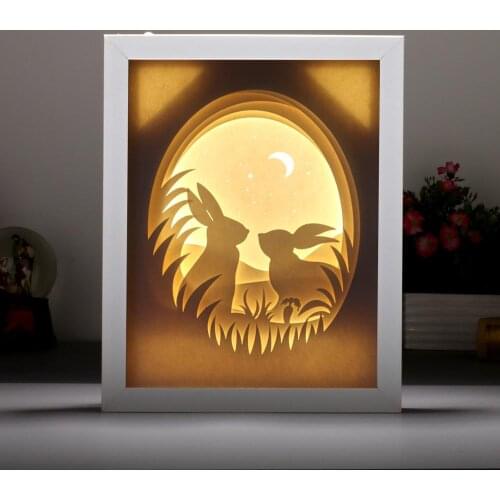 Custom Home Decor Creative Gift Ideas Paper Cut Light Shadow Box Frame Company Promotional Gift Items