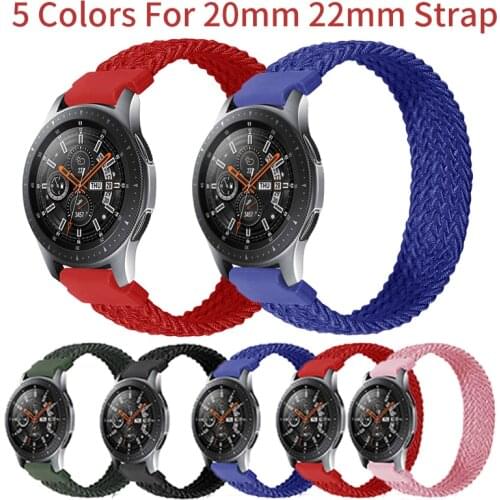 Braided Solo Loop Strap for HUAWEI WATCH GT 2 Pro GT2 46mm 42mm Band for HONOR Magic / MagicWatch 2 20mm 22mm Elastic Watchband