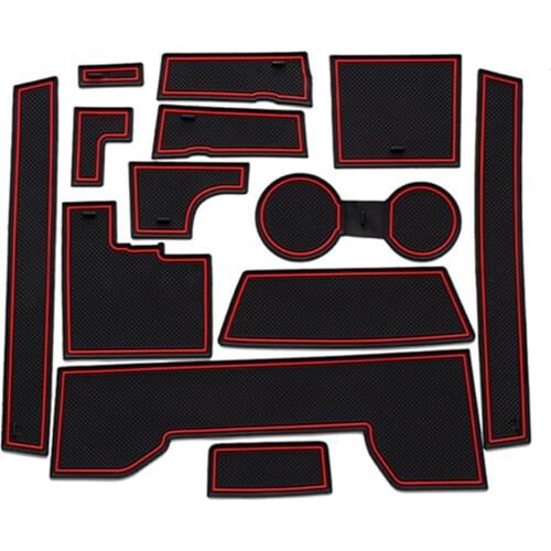 Anti-Slip Gate Slot Mat Rubber Coaster for Mercedes Benz GLK Class x204 2009 - 2015 Accessories Sticker 200 220 250 300 350 2013