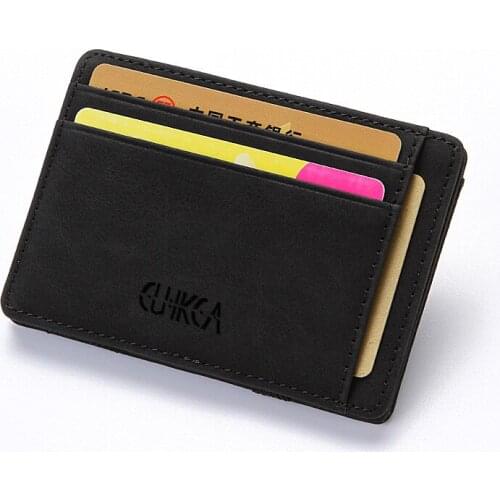 Super Slim Soft Wallet 100% Sheepskin Genuine Leather Mini Credit Card Wallet Purse Card Holders Men Wallet Thin Small