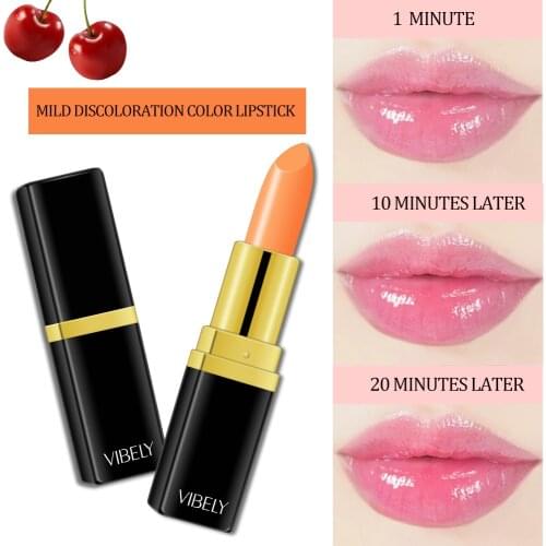 High quality red cherry healthy lipstick moisturizing waterproof warming lipstick cosmetics