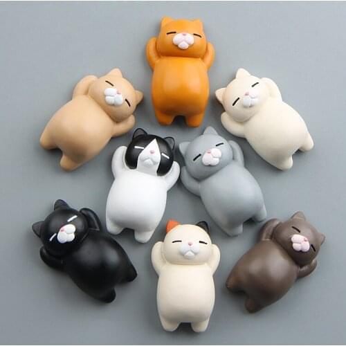 Japanese realistic Cat cartoon creative 3d magnetic clasp refrigerator stick Cartoon cute cat fridge magnet home decoration gift
