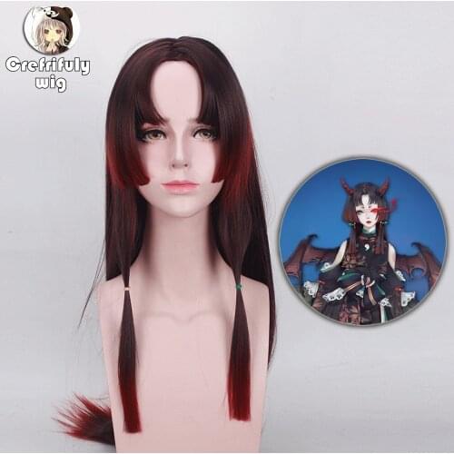 Onmyoji Beauty Tip Layered Straight Long Cosplay Wig Costume Synthetic Hair Anime Halloween Party Wigs For Women 80cm