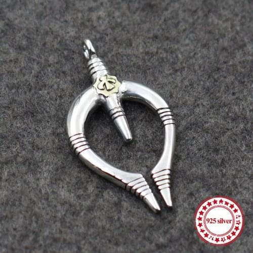 925 sterling silver pendants personality classic Indian couple style feathers eagle shape cross modeling send lover jewelry gift