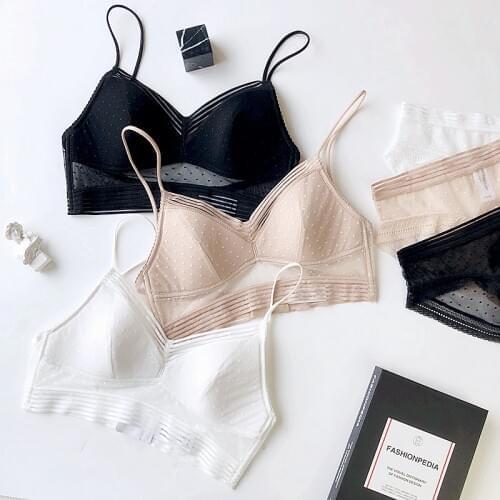 Women Lace Bra Set Lingerie Suit Sexy Underwear Ladies Sexy cotton Bralette Set Bras Comfortable transparent Underwear panty