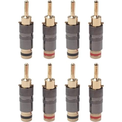 1 Pair All Copper-plated Real Gold Speaker Amplifier Binding Posts Banana Plug Quick Connectors Jy07 21 Dropshipping