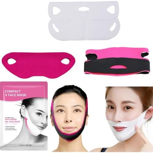 1pc V Shape Face Lifting Slim Mask Facial Lifting Mask Chin Cheek Lift Up Anti Aging Facial Slimming Bandage Face Skin Care