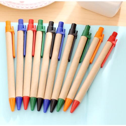 130pcs/lot paper ball pen ECO pen FREE SHIPPING Plastic Clip Eco Ball Paper Pen