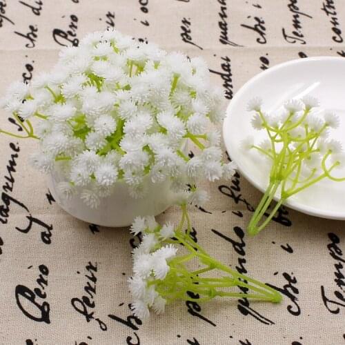 20pcs Handmade White Star Flower Beads DIY Hair Accessories Decorative Handicrafts Wedding Simulation Flower Bouquet