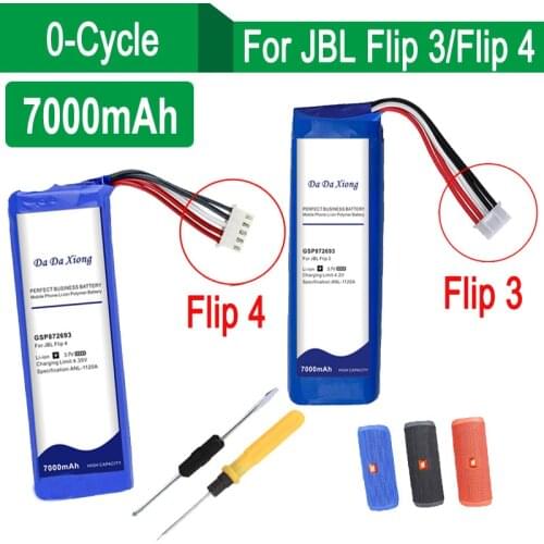 7000mAh GSP872693 01 Speaker Battery for JBL Flip 4 Flip4 Special Edition for JBL Flip 3 Flip3 GRAY GSP872693 P7630 + free tool