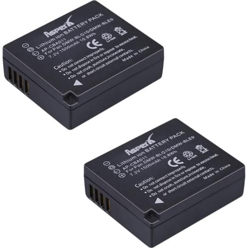 2Pc DMW-BLG10 BLG10E BLG10PP BLE9 BLE9E Battery for Panasonic Lumix DMC GF6 GX7 GF3 GF5 ZS100 ZS60 LX100 GX85 DC-ZS70 GX80 D-Lux