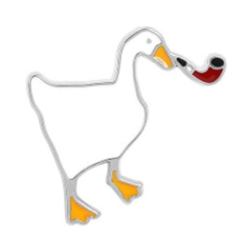 Fashion Untitled Goose Game Brooches Metal Enamel Pin Women Men Kids Accessories Bag Clothes Untitled Goose Pins