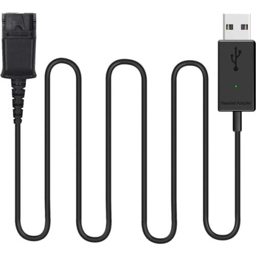 Quick Disconnect QD Cable to USB Plug Adapter Compatible with Plantronics and VoiceJoy Headsets