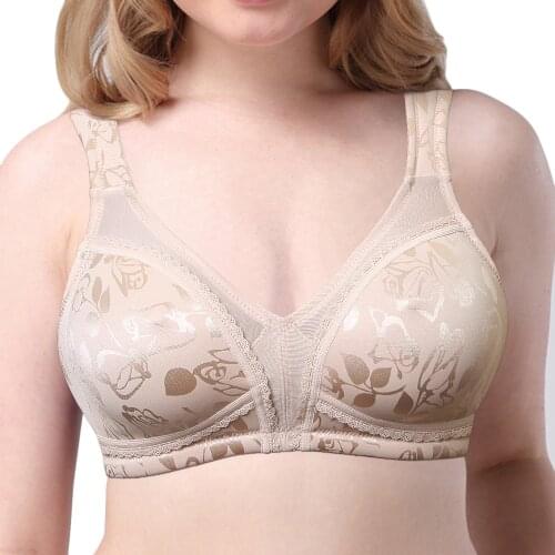 New Ladies Bra Embroidery Lace Bralette Bras For Women Wireless Unlined Big Full Cup Underwear 34 36 38 40 42 44 46 B C D E F G