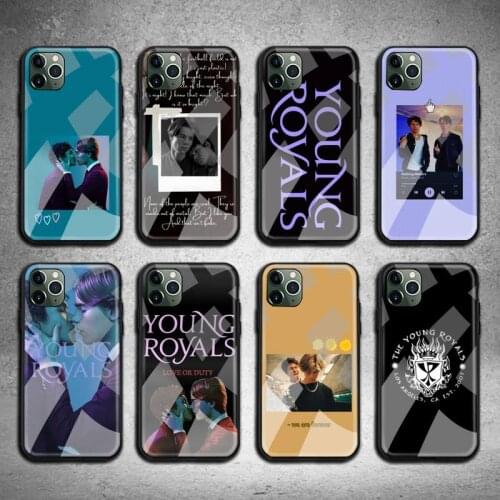 Young Royals Simon and Wilhelm Phone Case Tempered Glass For iPhone 12 11 Pro Max Mini XR XS MAX 8 X 7 6S 6 Plus SE 2020 cover