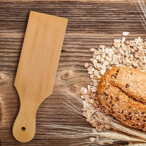80%HOTButter Pasta Board No Sticking Deeper Grooves Wood Homemade Gnocchi Paddle for Home