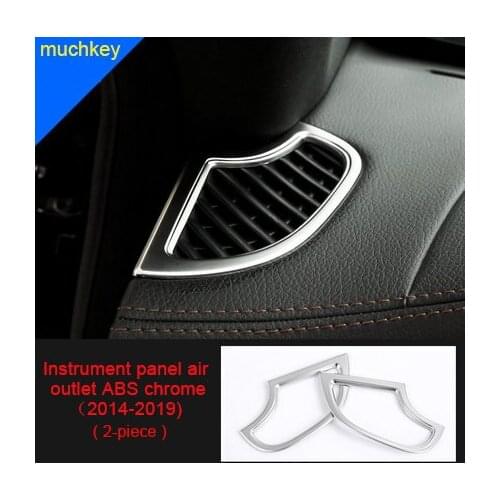 For Benz S class 2014-2019 ABS Instrument panel air outlet chrome molding trim 2pcs